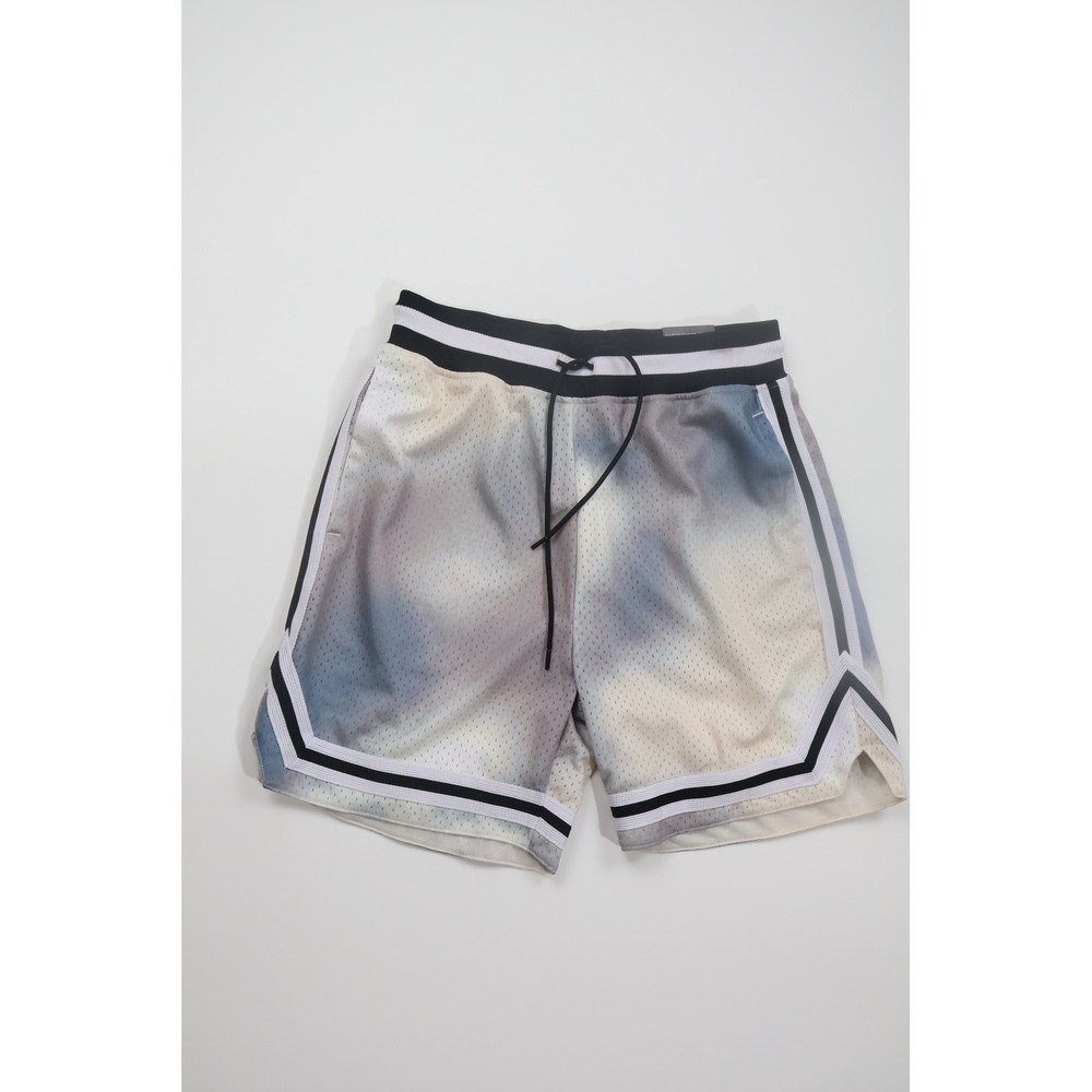 LCKR Basketball Shorts Cloud Dye Mesh Medium Grey Blue Polyester Athletic
